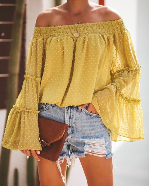 autumn spring clothing women fashion off shoulder blouse kaftan ladies baggy loose chiffon bell sleeve women's blouses & shirts, White
autumn spring clothing women fashion off shoulder blouse kaftan ladies baggy loose chiffon bell sleeve women's blouses & shirts, White