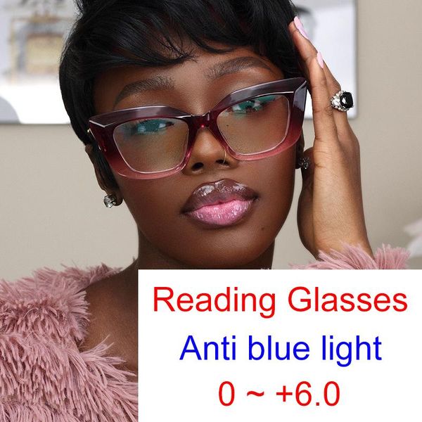 sunglasses gradient purple cat eye reading glasses women thick frame blue block transparent computer hyperopia +1.0 +2, White;black
sunglasses gradient purple cat eye reading glasses women thick frame blue block transparent computer hyperopia +1.0 +2, White;black