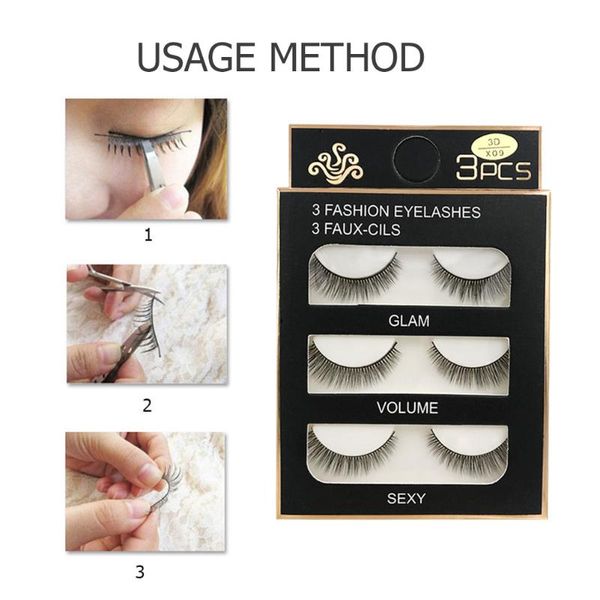 false eyelashes 3 pairs/box faux 3d mink hair eyelash extensions 10-12mm natural thick long lashes professional eye makeup tools
false eyelashes 3 pairs/box faux 3d mink hair eyelash extensions 10-12mm natural thick long lashes professional eye makeup tools