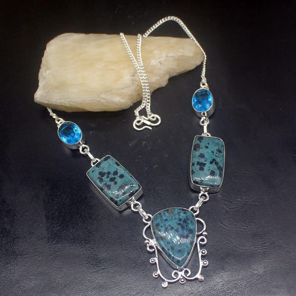 pendant necklaces hermosa jewelry natural dalmatianjasper bluez silver color women ladies gifts necklace chain 48cm 20213429
pendant necklaces hermosa jewelry natural dalmatianjasper bluez silver color women ladies gifts necklace chain 48cm 20213429