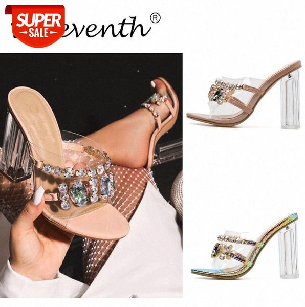 women's high heels european and american pvc colorful gemstone thick crystal heel sandals with #7m3z, Black
women's high heels european and american pvc colorful gemstone thick crystal heel sandals with #7m3z, Black