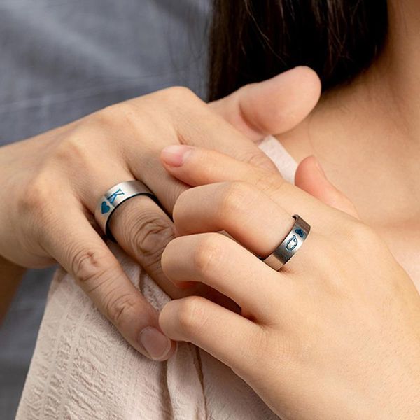 wedding rings poker ring couples stainless steel mood k q ladies letter fashion heart for men accessory 2021 wholesale, Slivery;golden
wedding rings poker ring couples stainless steel mood k q ladies letter fashion heart for men accessory 2021 wholesale, Slivery;golden