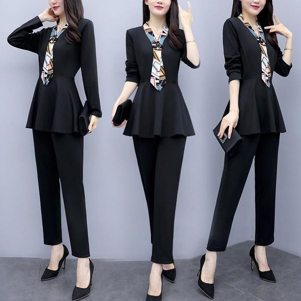 l 5xl black women tracksuits long sleeve autumn two piece sets outfits plus size tunics and pants suits elegant, Gray
l 5xl black women tracksuits long sleeve autumn two piece sets outfits plus size tunics and pants suits elegant, Gray