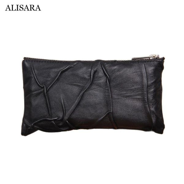 alisara long wallet women first layer leather end handmade sheepskin clutch bag men casual zipper phone purses male wallets, Red;black
alisara long wallet women first layer leather end handmade sheepskin clutch bag men casual zipper phone purses male wallets, Red;black