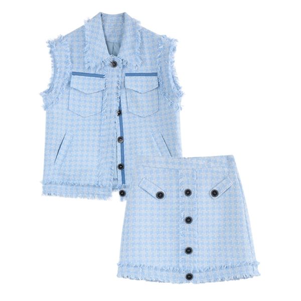 elegant fresh single breasted women vest chic tassel double pockets design tank fashion office lady plaid pattern loose coat 210519, White
elegant fresh single breasted women vest chic tassel double pockets design tank fashion office lady plaid pattern loose coat 210519, White
