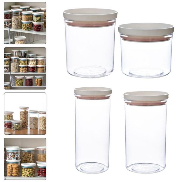 storage bottles & jars 4pcs home food sealed containers transparent cereals boxes with cover
storage bottles & jars 4pcs home food sealed containers transparent cereals boxes with cover