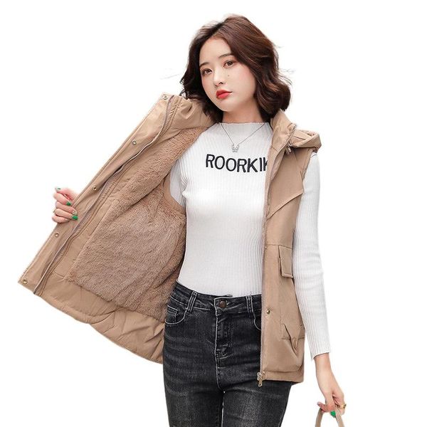 women's vests 2022 autumn winter women clothing wool liner vest type fashion sleeveless jackets thicken warm female chaleco mujer, Black;white
women's vests 2022 autumn winter women clothing wool liner vest type fashion sleeveless jackets thicken warm female chaleco mujer, Black;white