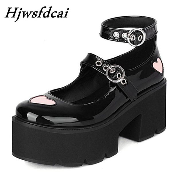 sandals hjwsfdcai belt buckle heart gothic lolita shoes for women patent leather black platform chunky heel pumps japanese
sandals hjwsfdcai belt buckle heart gothic lolita shoes for women patent leather black platform chunky heel pumps japanese