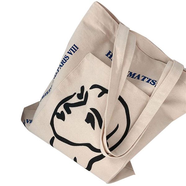 evening bags women casual shoulder bag, letter & female head print open/zippered canvas handbag tote (white)
evening bags women casual shoulder bag, letter & female head print open/zippered canvas handbag tote (white)