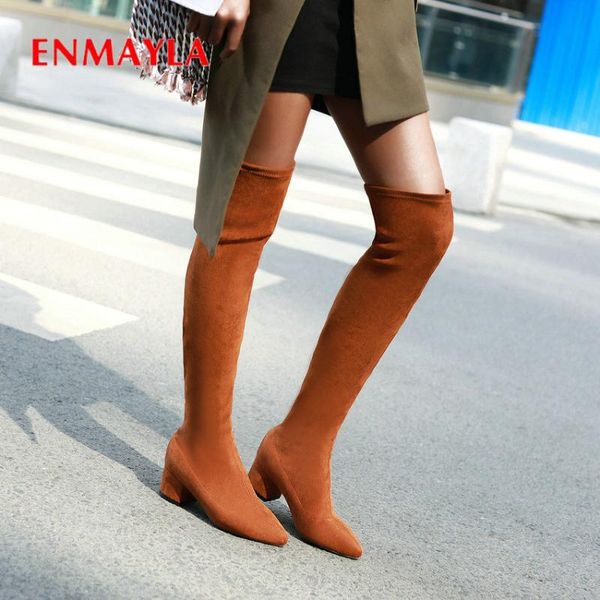 boots enmayla 2021 stretch fabric over-the-knee faux suede slim slip-on pointed toe fashion thigh high size 34-43, Black
boots enmayla 2021 stretch fabric over-the-knee faux suede slim slip-on pointed toe fashion thigh high size 34-43, Black