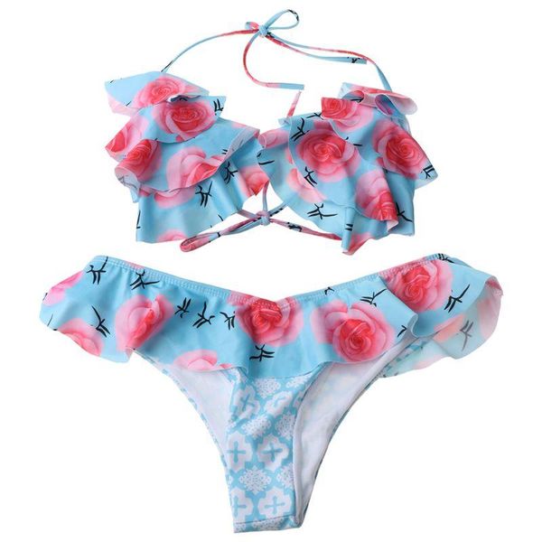 two-piece suits women bikini set halter ruffles brazilian swimsuit boho floral beachwear
two-piece suits women bikini set halter ruffles brazilian swimsuit boho floral beachwear