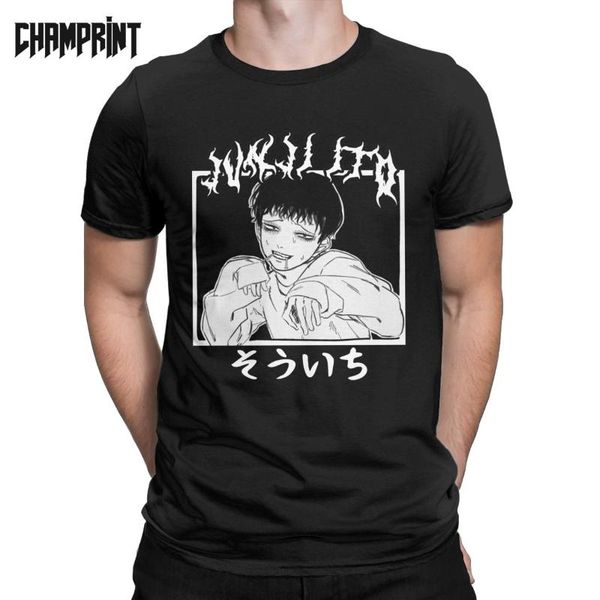 men's t-shirts junji ito souichi horror manga t-shirt men novelty cotton tees crewneck short sleeve t shirt party clothes, White;black
men's t-shirts junji ito souichi horror manga t-shirt men novelty cotton tees crewneck short sleeve t shirt party clothes, White;black