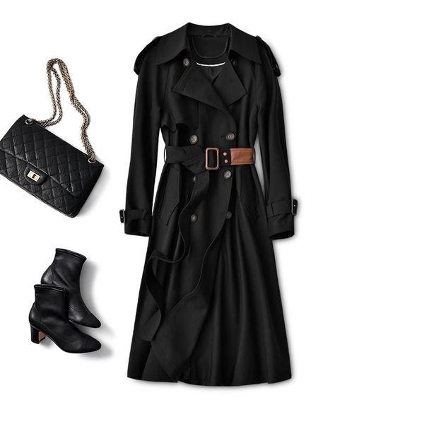women's trench coats shuchan windbreaker women double breasted spring/autumn 78.6% cotton office lady, Tan;black
women's trench coats shuchan windbreaker women double breasted spring/autumn 78.6% cotton office lady, Tan;black