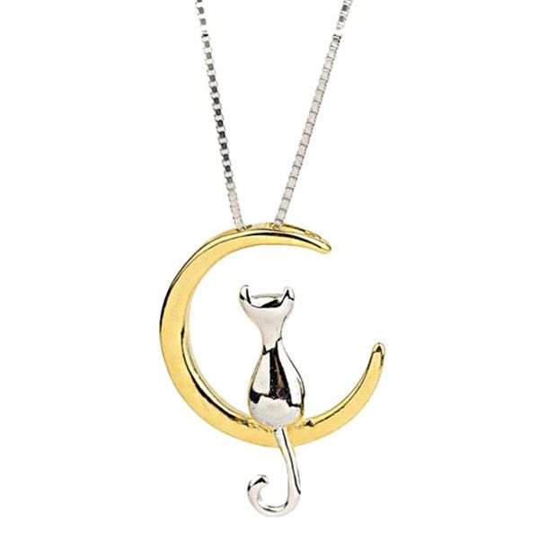 vintage korean long cat moon pendants necklaces for women wedding kolye collares jewelry chokers, Golden;silver
vintage korean long cat moon pendants necklaces for women wedding kolye collares jewelry chokers, Golden;silver