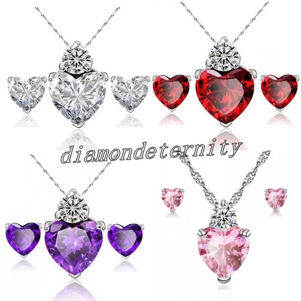 red heart jewelry sets pendant necklace earrings women zircon designs cubic zirconia purple white silver chain bridal jewelery
red heart jewelry sets pendant necklace earrings women zircon designs cubic zirconia purple white silver chain bridal jewelery
