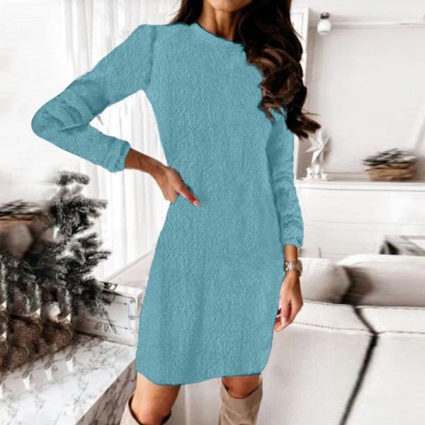 casual dresses 2021 women's autumn winter cotton midi dress solid color straight slim ladies o-neck pullover sukienka, Black;gray
casual dresses 2021 women's autumn winter cotton midi dress solid color straight slim ladies o-neck pullover sukienka, Black;gray