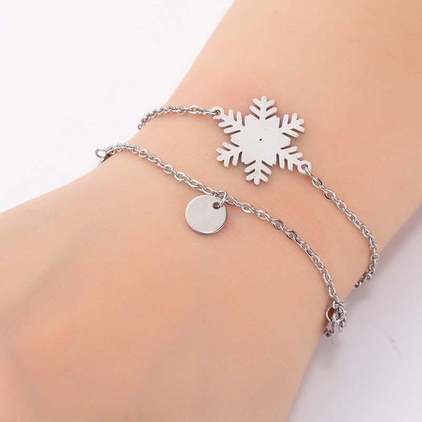 charm bracelets 2021 fashion woman bracelet double stainless steel jewelry cuff student snowflake girl friendship gift, Golden;silver
charm bracelets 2021 fashion woman bracelet double stainless steel jewelry cuff student snowflake girl friendship gift, Golden;silver