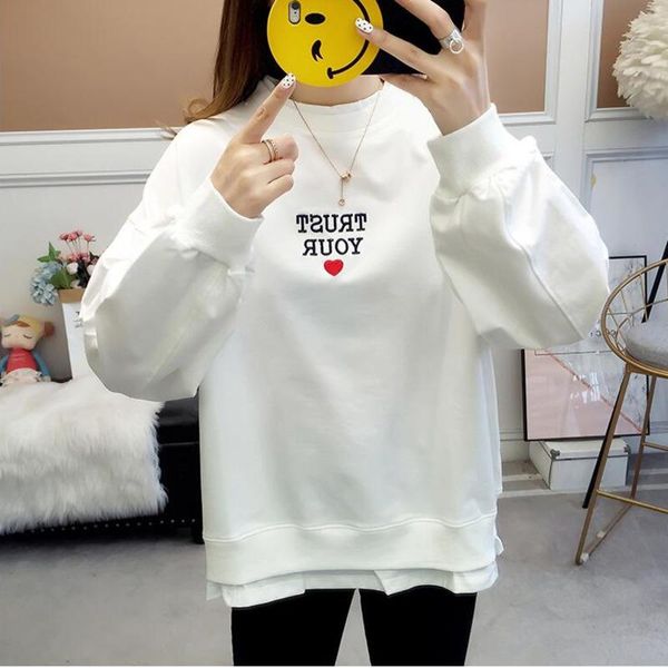 #2550 korean style harajuku sweatshirt for women black white red green loose thin false two piece female embroidery women's hoodies & s
#2550 korean style harajuku sweatshirt for women black white red green loose thin false two piece female embroidery women's hoodies & s