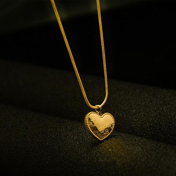 elegant gold plated stainless steel heart necklaces for women jewelry,fashion snake neck chain love you letters pendant necklace, Silver
elegant gold plated stainless steel heart necklaces for women jewelry,fashion snake neck chain love you letters pendant necklace, Silver
