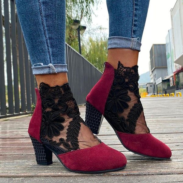 women high heels summer pointed pumps ankle boots female shoes lace breathable mujer, Black
women high heels summer pointed pumps ankle boots female shoes lace breathable mujer, Black