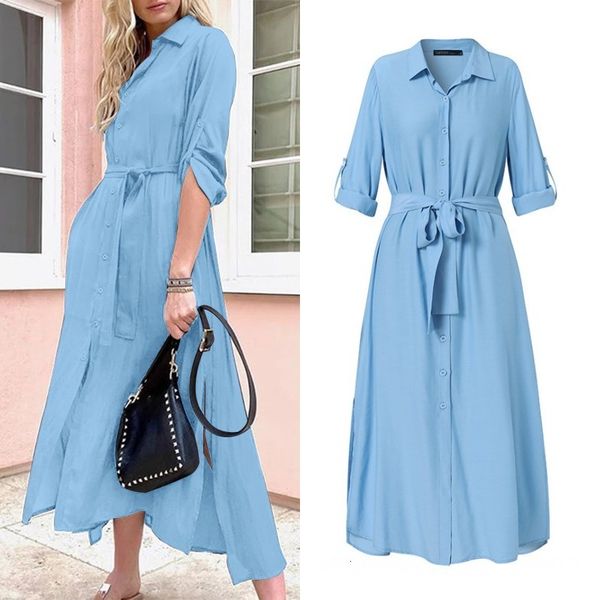 dresses fashion women's casual sundress belted 2021 solid shirt dress long sleeve maxi vestidos female button robe oversized 5xl, Black;gray
dresses fashion women's casual sundress belted 2021 solid shirt dress long sleeve maxi vestidos female button robe oversized 5xl, Black;gray