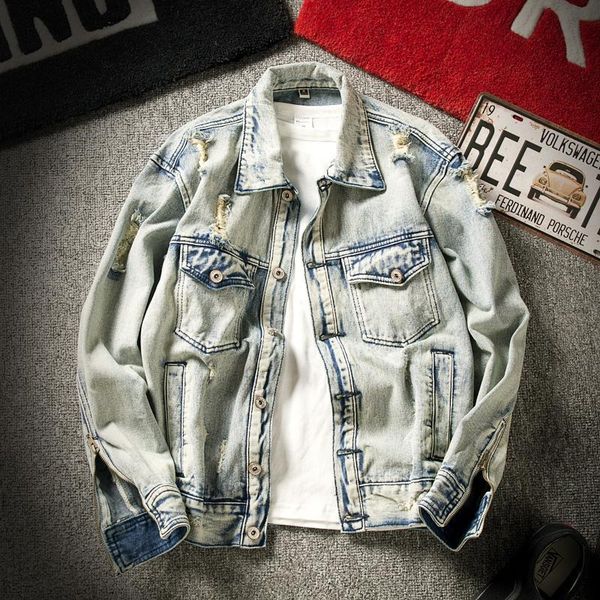 men's jackets 2021autumn light blue denim and coats streetwear casual jean fashion male cotton holes size 5xl, Black;brown
men's jackets 2021autumn light blue denim and coats streetwear casual jean fashion male cotton holes size 5xl, Black;brown