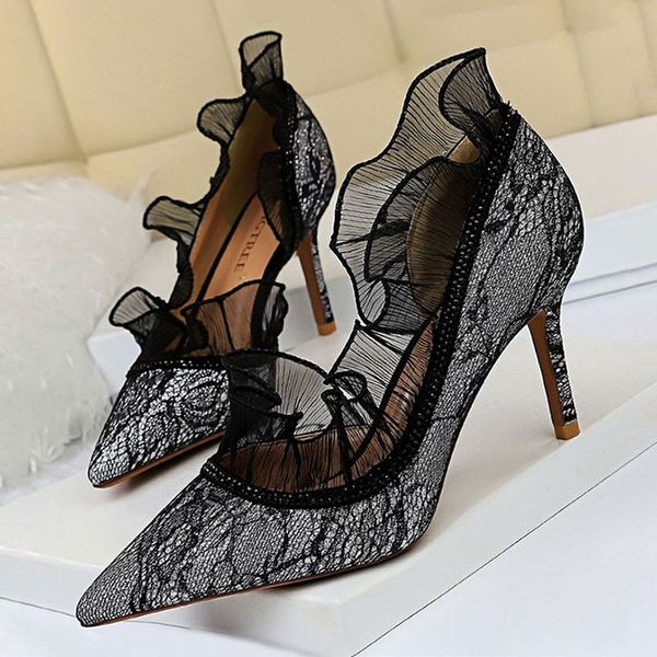 2021 shoes high heels lace woman pumps party shoes kitten heels women shoes feamle stiletto cm women basic pump shoes1, Black
2021 shoes high heels lace woman pumps party shoes kitten heels women shoes feamle stiletto cm women basic pump shoes1, Black
