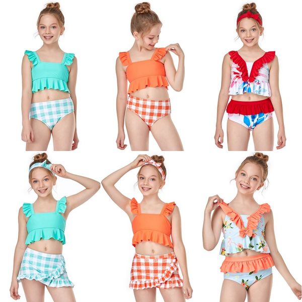 two-pieces girls beachwear 2-12 years girl ruffles sleeveless polyester swimwear lattice shorts skirt student summer bikini wear, Blue
two-pieces girls beachwear 2-12 years girl ruffles sleeveless polyester swimwear lattice shorts skirt student summer bikini wear, Blue