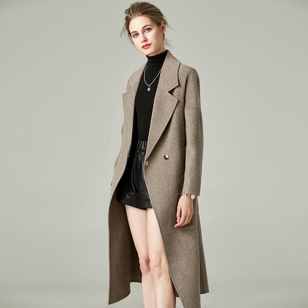 women's wool & blends 2021 winter coat women long elegant coats and jackets clothes double-faced cashmere manteau femme hiver wpy1882, Black
women's wool & blends 2021 winter coat women long elegant coats and jackets clothes double-faced cashmere manteau femme hiver wpy1882, Black