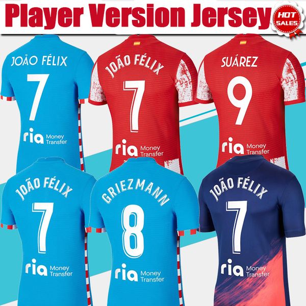 player version #8 griezmann camiseta madrid soccer jerseys 21/22 #9 suarez #7 joao felix soccer shirt 2021/2022 home red lemar felipe footba, Black;yellow
player version #8 griezmann camiseta madrid soccer jerseys 21/22 #9 suarez #7 joao felix soccer shirt 2021/2022 home red lemar felipe footba, Black;yellow