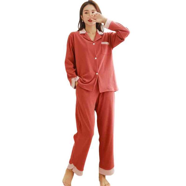 women's sleepwear thick cotton pajamas set lounge sleep wear pyjama female long sleeve winter nightwear pijama femini, Black;red
women's sleepwear thick cotton pajamas set lounge sleep wear pyjama female long sleeve winter nightwear pijama femini, Black;red