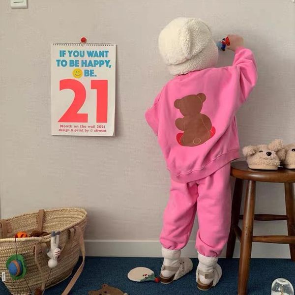 spring arrival girls long sleeve cartoon bear 2 pieces suit pants kids korean design sets clothes, White
spring arrival girls long sleeve cartoon bear 2 pieces suit pants kids korean design sets clothes, White