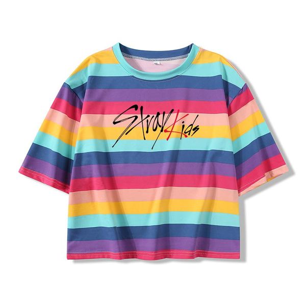 letter sxvaykids printing pattern rainbow stripes t-shirt summer clothes for women korean fashion harajuku all-match crop women's, White
letter sxvaykids printing pattern rainbow stripes t-shirt summer clothes for women korean fashion harajuku all-match crop women's, White