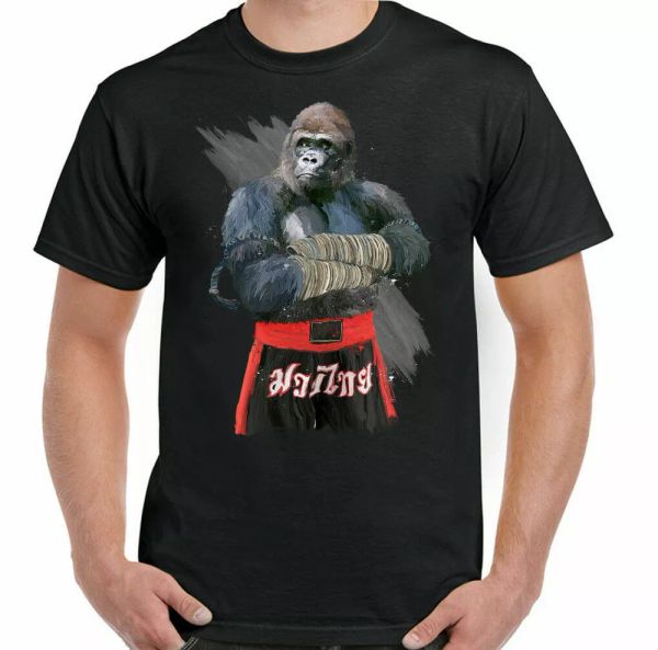 gorilla fighter mens martial arts t-shirt fitness mma training muay thai box, White;black
gorilla fighter mens martial arts t-shirt fitness mma training muay thai box, White;black