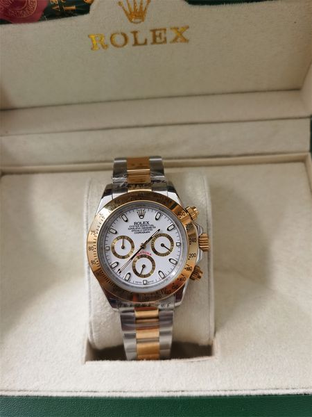 with original box luxury watches 17 style yellow gold & steel bracelet new 40mm automatic fashion brand men's watch chronograph wristwa, Slivery;brown
with original box luxury watches 17 style yellow gold & steel bracelet new 40mm automatic fashion brand men's watch chronograph wristwa, Slivery;brown