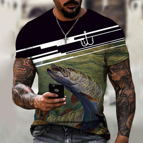 men's t-shirts 3d printing fish pattern fishing print fashion t-shirt casual outdoor cool trend youth hip-hop oversized shirt, White;black
men's t-shirts 3d printing fish pattern fishing print fashion t-shirt casual outdoor cool trend youth hip-hop oversized shirt, White;black