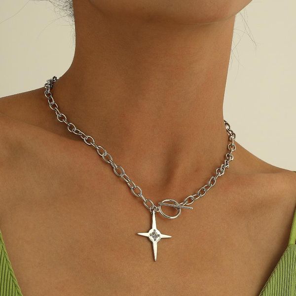 pendant necklaces vintage alloy geometric crystal star necklace for women personality simple ot buckle clavicle choker jewelry, Silver
pendant necklaces vintage alloy geometric crystal star necklace for women personality simple ot buckle clavicle choker jewelry, Silver