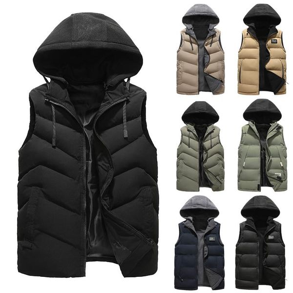men's vests brand winter vest jacket hooded sleeveless men cotton waistcoat multi-color and multi-size down, Black;white
men's vests brand winter vest jacket hooded sleeveless men cotton waistcoat multi-color and multi-size down, Black;white