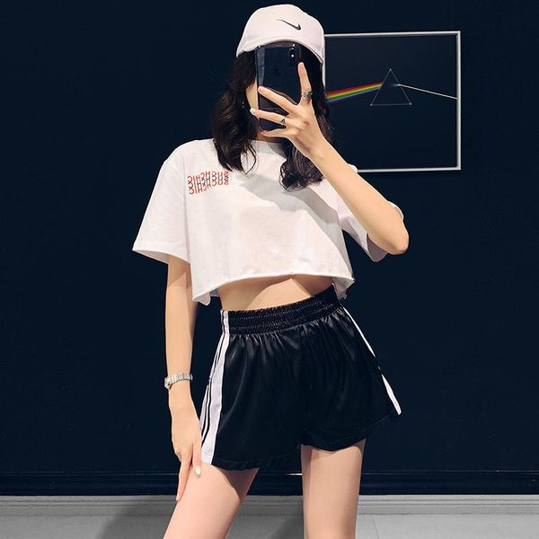 women's shorts high waist woman glossy loose comfortable fashion gym western style femme pantalon short pants di50dk, White;black 
women's shorts high waist woman glossy loose comfortable fashion gym western style femme pantalon short pants di50dk, White;black