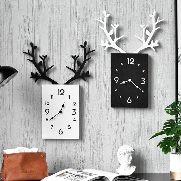 wall clocks nordic creative antler clock simple solid wood living room hanging no punching household silent
wall clocks nordic creative antler clock simple solid wood living room hanging no punching household silent