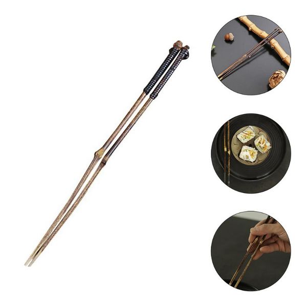 chopsticks 1 pair reusable vintage bamboo joint sushi for restaurant 
chopsticks 1 pair reusable vintage bamboo joint sushi for restaurant
