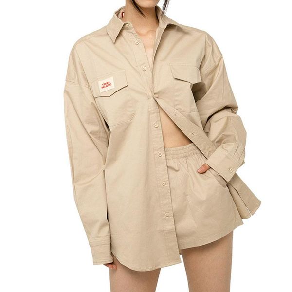 women's tracksuits workwear shirt suit women summer 2021 high-level fashion shorts two-piece, Gray
women's tracksuits workwear shirt suit women summer 2021 high-level fashion shorts two-piece, Gray
