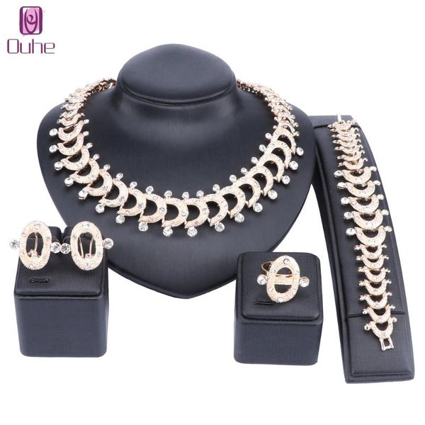 earrings & necklace fashion dubai gold color crystal trendy classic designs costume earring bracelet ring jewelry set for women, Silver
earrings & necklace fashion dubai gold color crystal trendy classic designs costume earring bracelet ring jewelry set for women, Silver