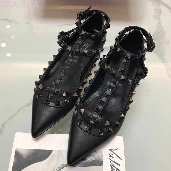 sandals brand v rivet shoes women flat spring new leather shallow mouth pointed toe fashion 34-43 zem6, Black
sandals brand v rivet shoes women flat spring new leather shallow mouth pointed toe fashion 34-43 zem6, Black