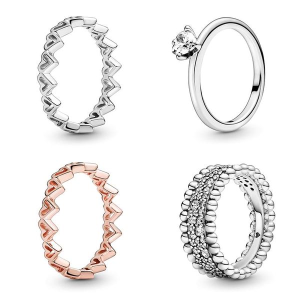 cluster rings 2021 silver 925 rose and hearts, beaded pavé band, clear heart solitaire ring original woman jewelry gift, Golden;silver
cluster rings 2021 silver 925 rose and hearts, beaded pavé band, clear heart solitaire ring original woman jewelry gift, Golden;silver