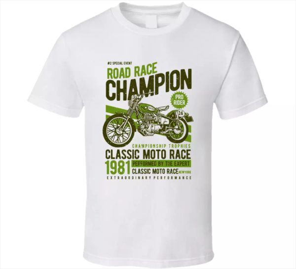 road race motorcycle champion vintage motor adventure leagues sport t-shirt new, White;black
road race motorcycle champion vintage motor adventure leagues sport t-shirt new, White;black