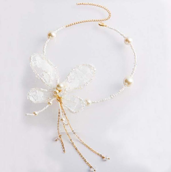 chokers bride transparent invisible chain choker necklace women white lace butterfly pearl pendant necklaces charm collana jewelry, Golden;silver
chokers bride transparent invisible chain choker necklace women white lace butterfly pearl pendant necklaces charm collana jewelry, Golden;silver