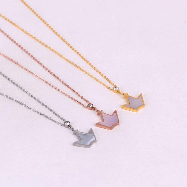 pendant necklaces clavicle chain necklace stainless steel love crystal shell star crown rose gold color women party gift, Silver
pendant necklaces clavicle chain necklace stainless steel love crystal shell star crown rose gold color women party gift, Silver