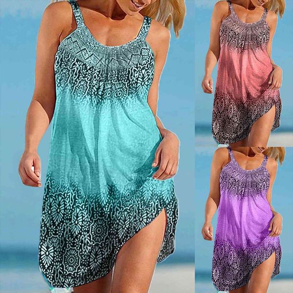 summer plus size print daily women dress casual sleeveless vintage bohemian o neck mini loose holiday, Black;gray
summer plus size print daily women dress casual sleeveless vintage bohemian o neck mini loose holiday, Black;gray