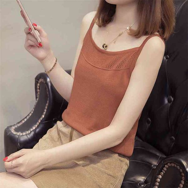 summer women's short paragraph small camisole ice silk hollow sweater bottoming shirt fashion wild tide 210427, White
summer women's short paragraph small camisole ice silk hollow sweater bottoming shirt fashion wild tide 210427, White